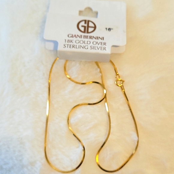 18k gold over sterling silver neckless - Picture 2 of 2